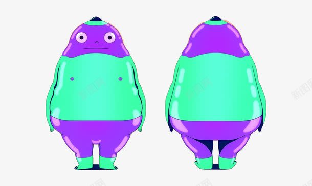 彩色手绘外星人png免抠素材_新图网 https://ixintu.com 创意设计 卡通设计 扁平创意图