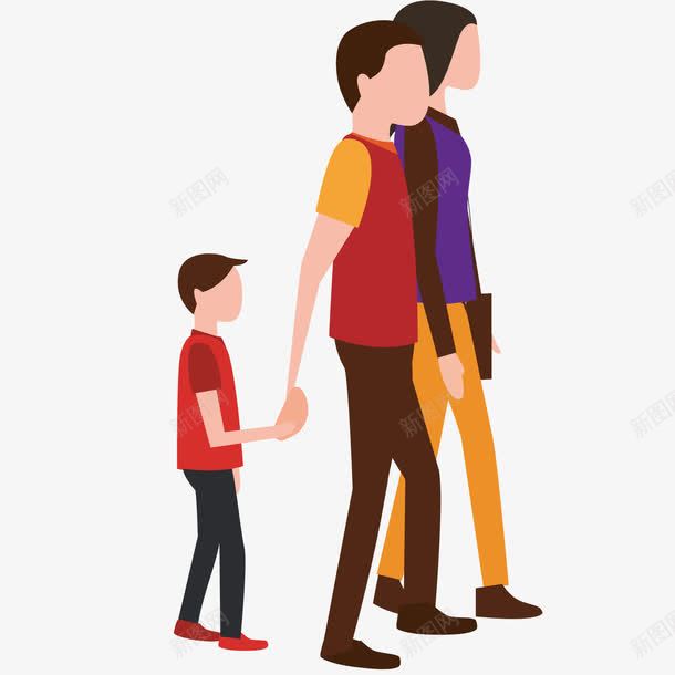 行走的人物png免抠素材_新图网 https://ixintu.com 人物 牵手 行走