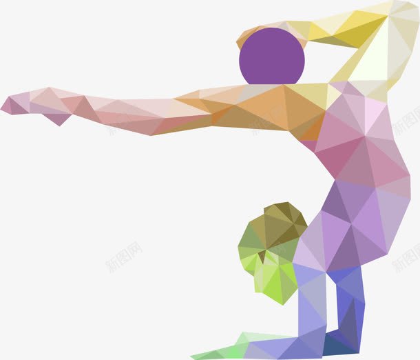 手绘运动体操png免抠素材_新图网 https://ixintu.com 体操 手绘 球类运动 运动