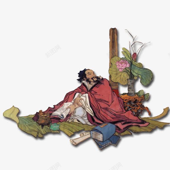中国画酒文化插画png免抠素材_新图网 https://ixintu.com 中国画 酒文化插画