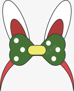 兔耳朵圣诞帽素材