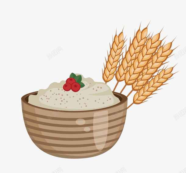 卡通扁平化大米矢量图eps免抠素材_新图网 https://ixintu.com 卡通大米 大米 大米png 扁平化大米 矢量大米 米 矢量图