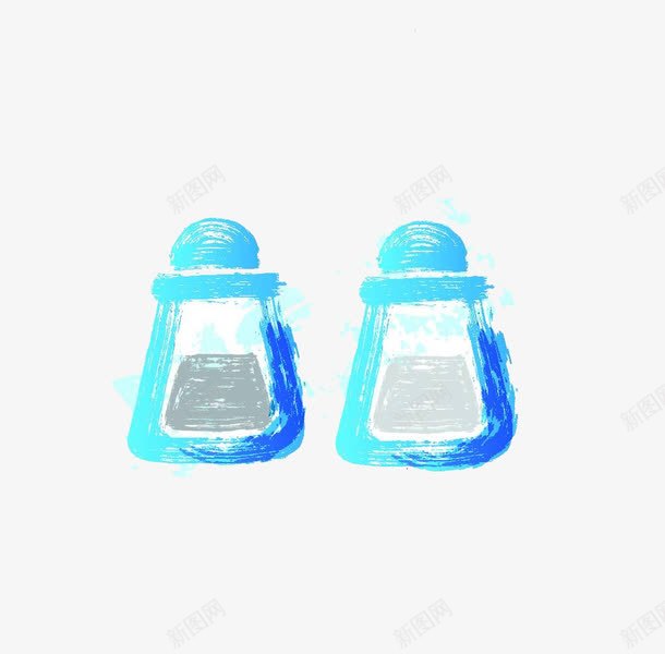 手绘蓝色调料罐png免抠素材_新图网 https://ixintu.com 手绘 盐 盐巴 蓝色 调料 调料罐 食用盐 食盐