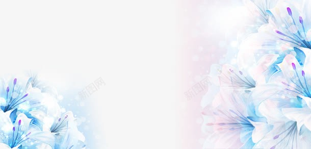 蓝色花朵背景png免抠素材_新图网 https://ixintu.com 花朵 蓝色 蓝色的花