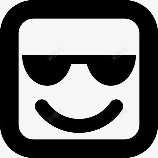 微笑的方脸戴墨镜图标png_新图网 https://ixintu.com 太阳镜 平方 微笑 微笑着 接口 脸 脸上 表情
