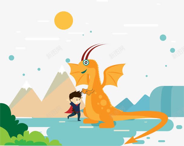 超人和小怪兽png免抠素材_新图网 https://ixintu.com 小怪兽 幼教 矢量素材 超能力