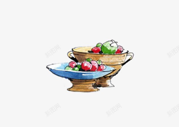 手绘果盘png免抠素材_新图网 https://ixintu.com 手绘 果盘 水果 餐桌