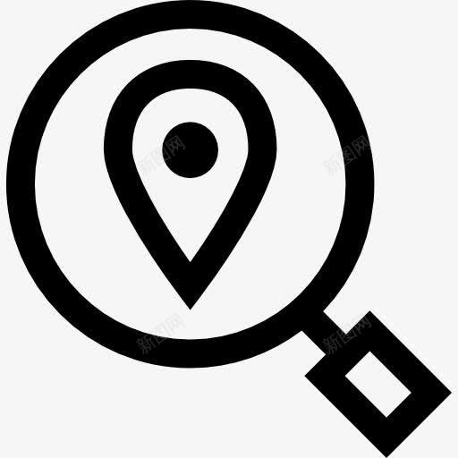 GPS图标png_新图网 https://ixintu.com GPS 占位符 地图和国旗 工具和器具 搜索 放大镜 查找