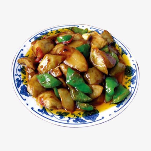 青椒炒茄子png免抠素材_新图网 https://ixintu.com 炒茄子 美食 美食图片 茄子 青椒