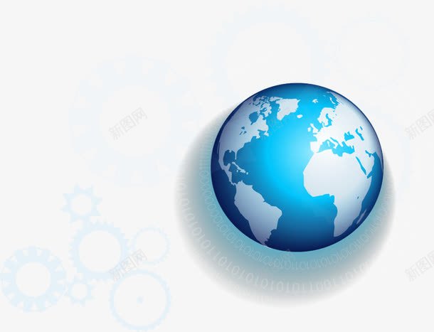 蓝色科技几何圈png免抠素材_新图网 https://ixintu.com 几何 圈 科技 蓝色