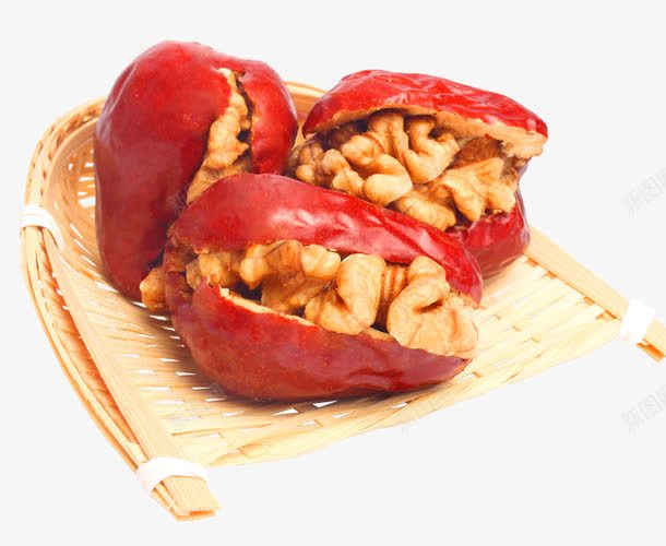 栆夹核桃psd免抠素材_新图网 https://ixintu.com 栆夹核桃 红枣 食品