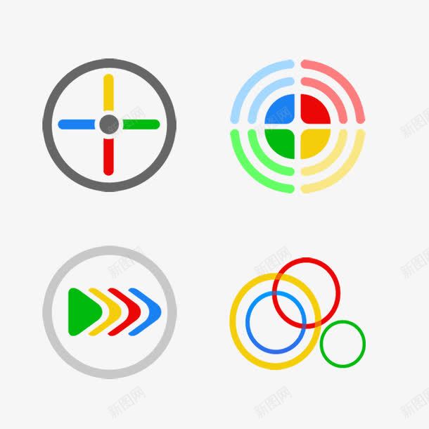 4个线圈图标png_新图网 https://ixintu.com 4个线圈图标 图标 瞄准准心 靶心