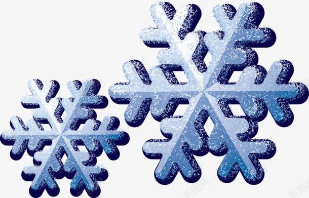 动漫装饰物png免抠素材_新图网 https://ixintu.com 冬季 蓝色 装饰物 雪花