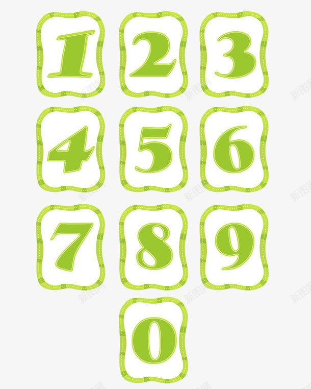 绿色阿拉伯数字艺术字png免抠素材_新图网 https://ixintu.com 数字 数字设计 文字设计 绿色 艺术字 阿拉伯数字 阿拉伯数字艺术字