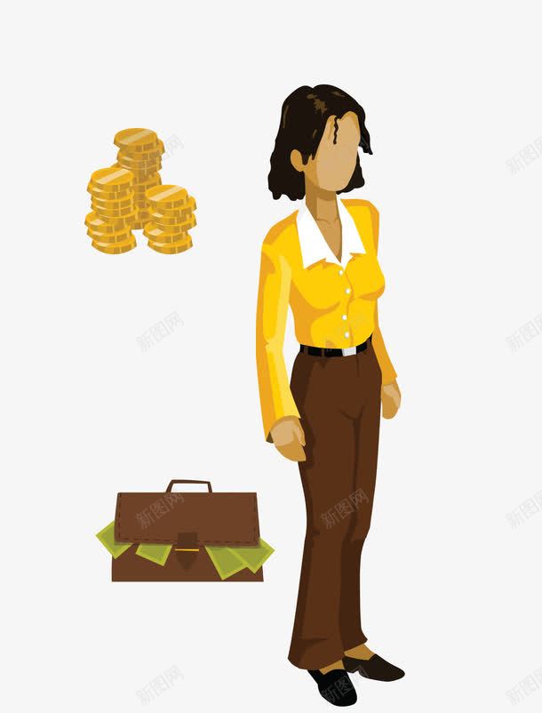 女市场业务员png免抠素材_新图网 https://ixintu.com 业务员 卡通图案 商务人士 市场 市场业务员 职场人物