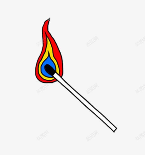 一根火柴png免抠素材_新图网 https://ixintu.com 免费png素材 彩色 插画 火柴 焰火