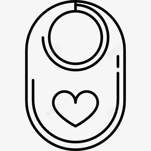 围兜心图标png_新图网 https://ixintu.com 希尔斯 心 时尚 母性 童年 面布 餐巾