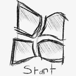 手绘电脑开始png免抠素材_新图网 https://ixintu.com 开始 手绘 电脑