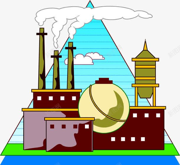 简笔画下的化工厂png免抠素材_新图网 https://ixintu.com 化工厂 卡通 小孩子的画 简单的建筑 简笔画