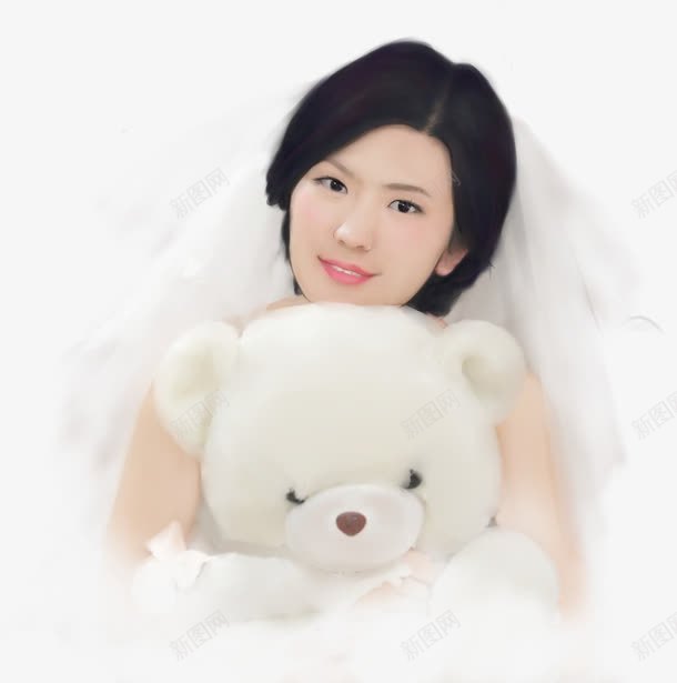 手绘生动婚纱人物png免抠素材_新图网 https://ixintu.com 人物 婚纱 生动