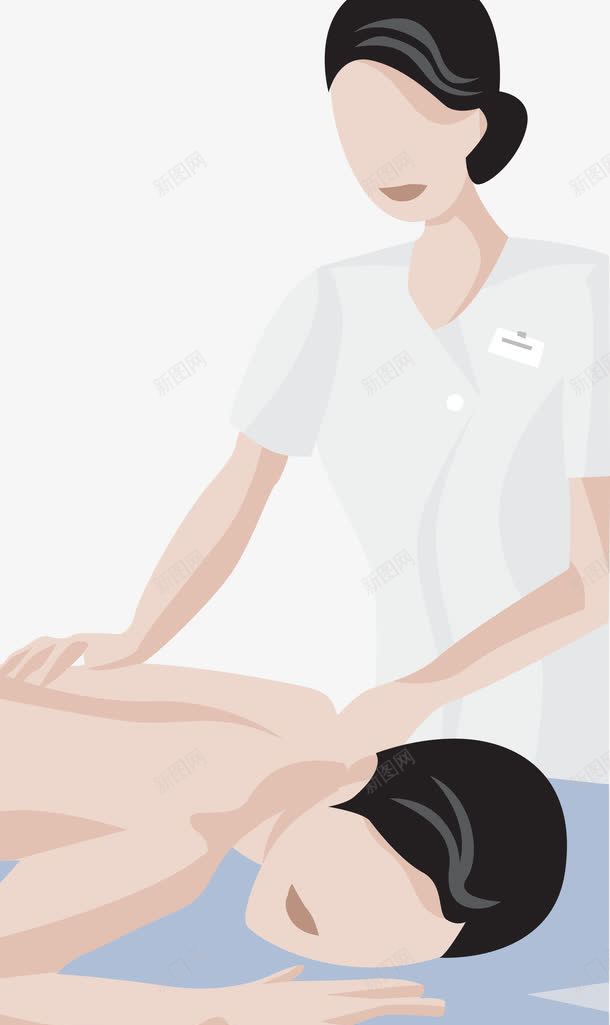 卡通推背按摩png免抠素材_新图网 https://ixintu.com 卡通推背按摩 卡通推背按摩矢量图 推背按摩矢量 矢量卡通推背按摩