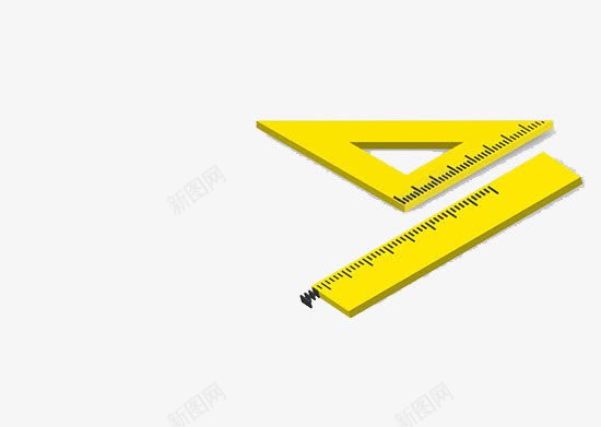 黄色刻度尺png免抠素材_新图网 https://ixintu.com 刻度尺 实物 尺子 黄色