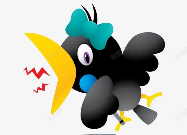 一只尖叫的乌鸦png免抠素材_新图网 https://ixintu.com 一只 乌鸦 卡通 尖叫