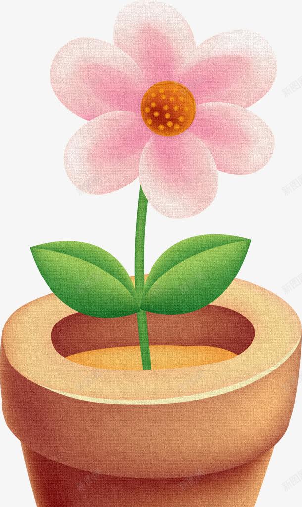 卡通白色花朵绿色叶子png免抠素材_新图网 https://ixintu.com 卡通 叶子 白色 绿色 花朵