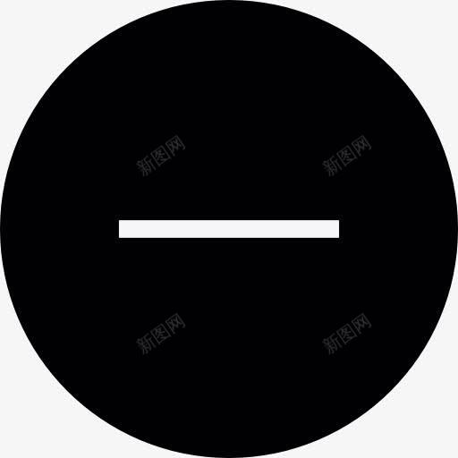 负号的细线图标png_新图网 https://ixintu.com 减 减号 商业循环 圈 负