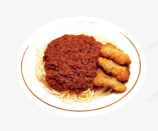 炸酱面美食俯视png免抠素材_新图网 https://ixintu.com 杂酱 炸酱面美食俯视 炸鸡块 美食 美食俯视 肉酱 面条 鸡块