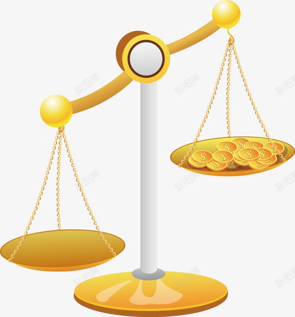 天平psd免抠素材_新图网 https://ixintu.com 商务 天平 称量 金融
