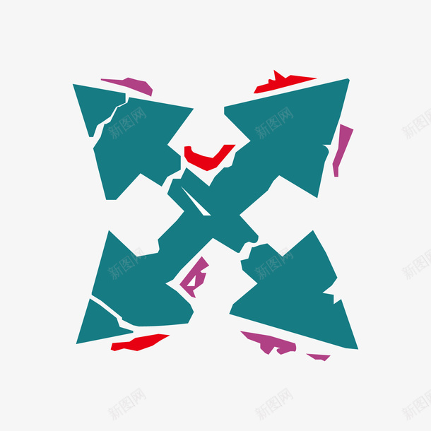 蓝色四面箭头箭号矢量图ai免抠素材_新图网 https://ixintu.com 四方箭头 四面 矢量图 箭号 箭头 蓝色
