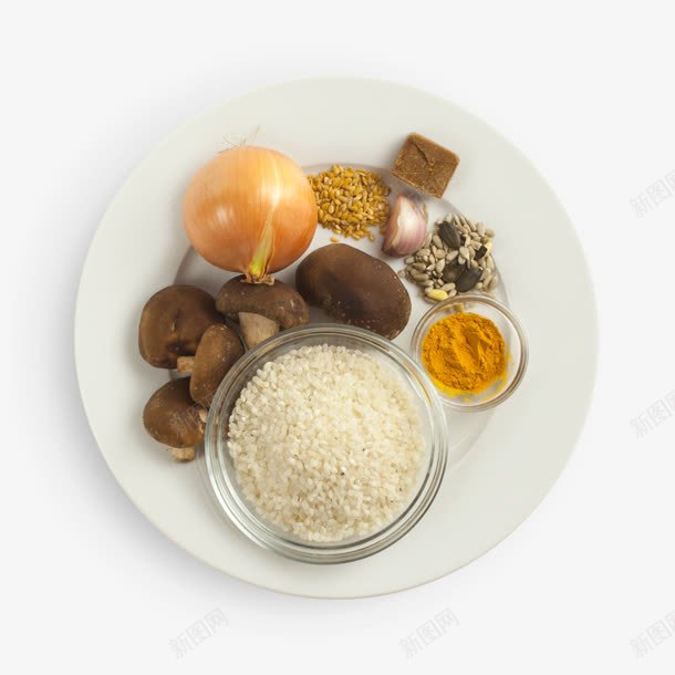 洋葱香菇大米佐料食材png免抠素材_新图网 https://ixintu.com 佐料 大米 洋葱 香菇