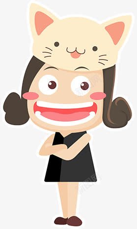 惊讶的女孩png免抠素材_新图网 https://ixintu.com 人物 人物插画 卡通人物 女孩子 惊讶 插画