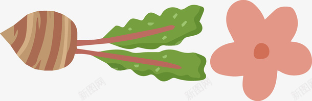 水彩手绘水萝卜矢量图ai免抠素材_新图网 https://ixintu.com 手绘 水彩 水萝卜 清新 绿色食品 美味蔬菜 蔬菜 矢量图