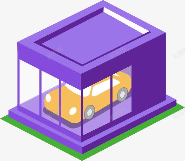 紫色停车场png免抠素材_新图网 https://ixintu.com 停车场 卡通 汽车 福州 福州建筑