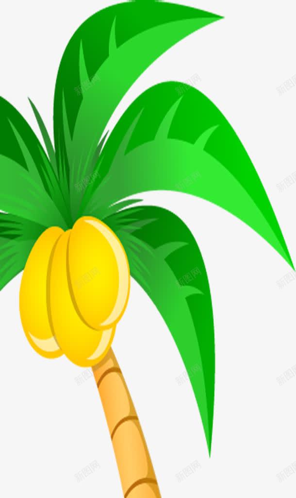 夏日椰子树海报绿色植物png免抠素材_新图网 https://ixintu.com 夏日 椰子树 海报 绿色植物