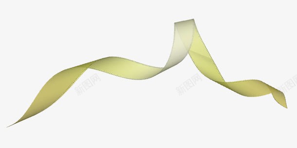 丝带png免抠素材_新图网 https://ixintu.com 丝带 装饰物 黄色