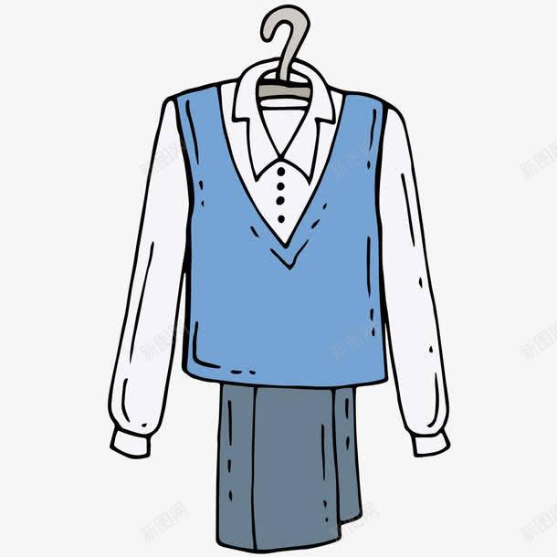 手绘男生校服png免抠素材_新图网 https://ixintu.com 校服 男生素材 矢量素材 素材