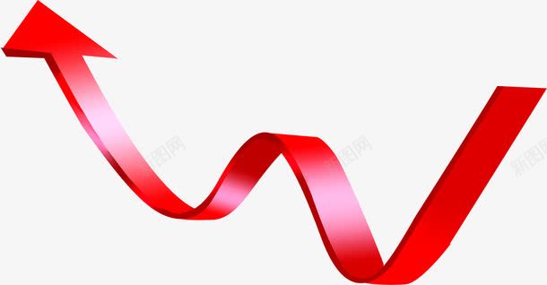 红色金融箭头指向png免抠素材_新图网 https://ixintu.com 箭头 红色 金融