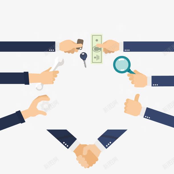 商务汽车元素png免抠素材_新图网 https://ixintu.com 上商务 人手 汽车