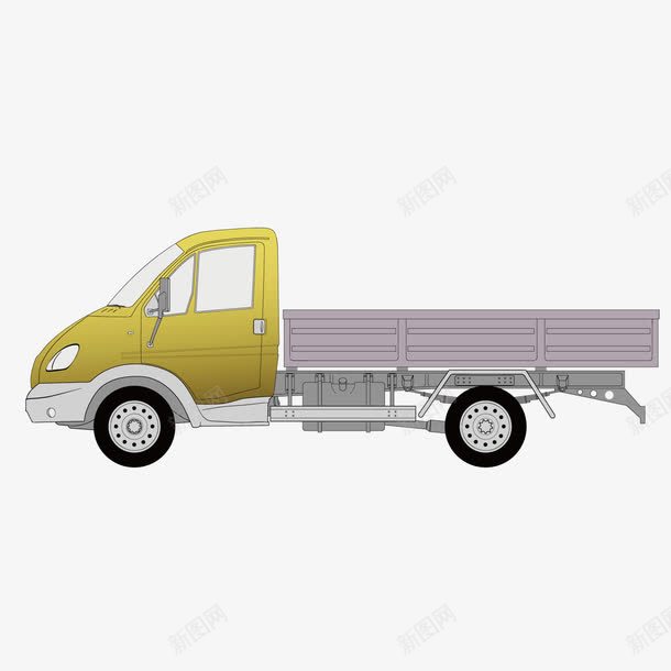 四轮轻卡小货车矢量图ai免抠素材_新图网 https://ixintu.com 四轮 小货车 轻卡 矢量图