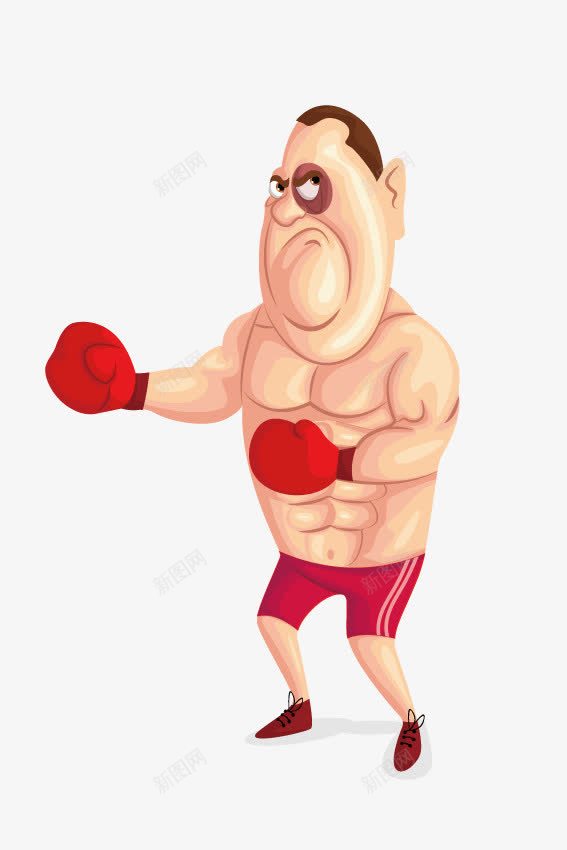 卡通健身人物png免抠素材_新图网 https://ixintu.com png免费素材 健身人物 拳击人物 拳击手 拳击矢量人物