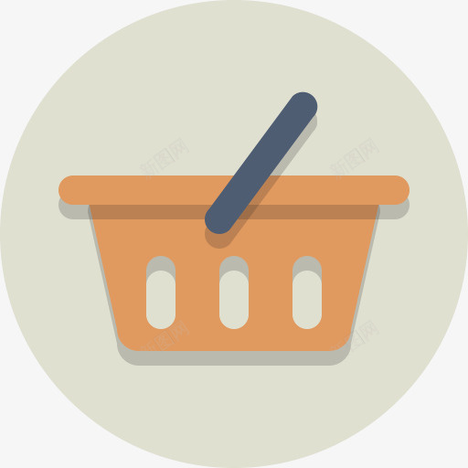 篮子车购物圆形图标png_新图网 https://ixintu.com Basket cart shopping 篮子 购物 车