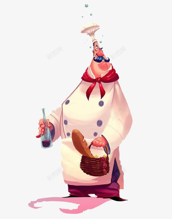 厨师png免抠素材_新图网 https://ixintu.com 卡通 厨师帽 手绘 料理