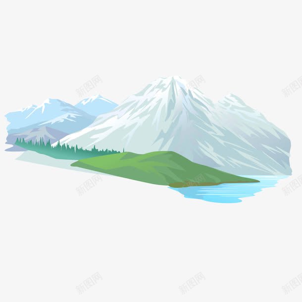山川河流蓝色质感山峰矢量图ai免抠素材_新图网 https://ixintu.com 山峰 山川 山川河流 河流 蓝色 质感 矢量图