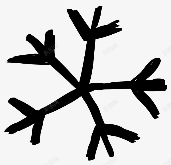 手绘雪花图标png_新图网 https://ixintu.com png素材 手绘 手绘画 雪花