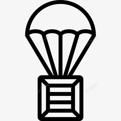 交货图标png_新图网 https://ixintu.com 交付 商务 安全降落 盒 跳伞