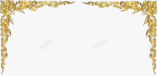 金色简约树藤png免抠素材_新图网 https://ixintu.com 免抠PNG 树藤 植物 简约 边框纹理 金色