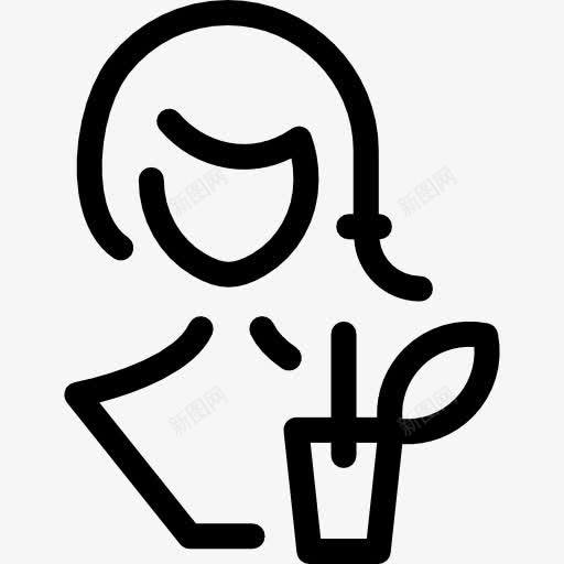 女性的饮食图标png_新图网 https://ixintu.com femenine 人 喝 女人 秸秆 饮料